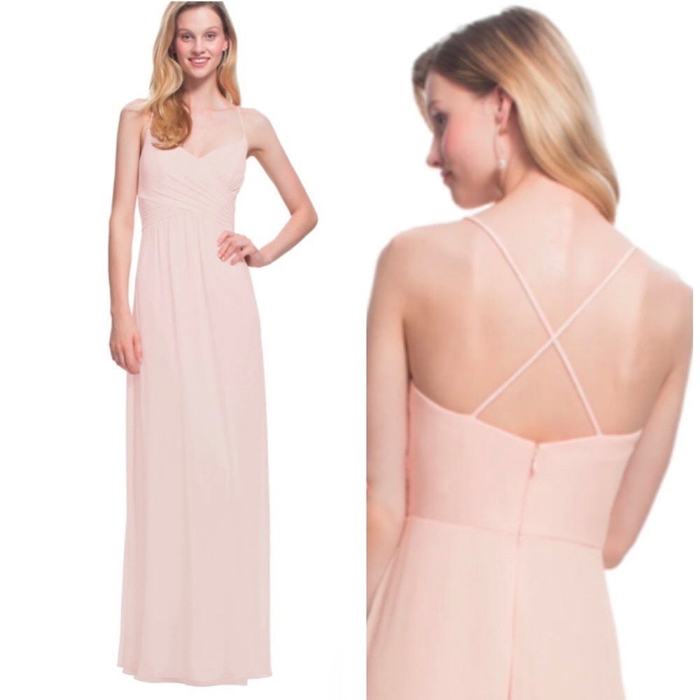 NWT Bill Levkoff  V-Neck A-Line Princess Barbiecore Dress Petal Pink Style Sz 12